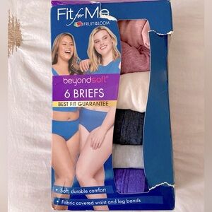 NIB! Size 10 Fit For Me 6pc Beyond Soft Briefs